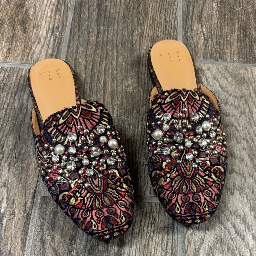 A New Day Embellished Multicolor Mules